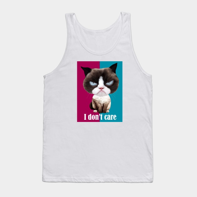 Grumpy cat Tank Top by Ovibos